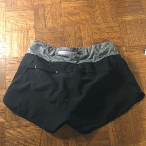 black athletic shorts
